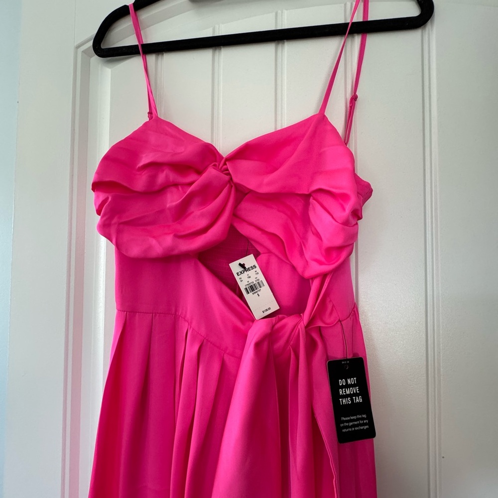 Express Hot Pink High-Low Sweetheart Dress